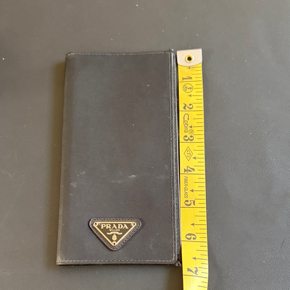 Prada Tessuto Nylon Long Wallet Black Triangle Logo Organizer Made in Italy - Picture 9 of 13